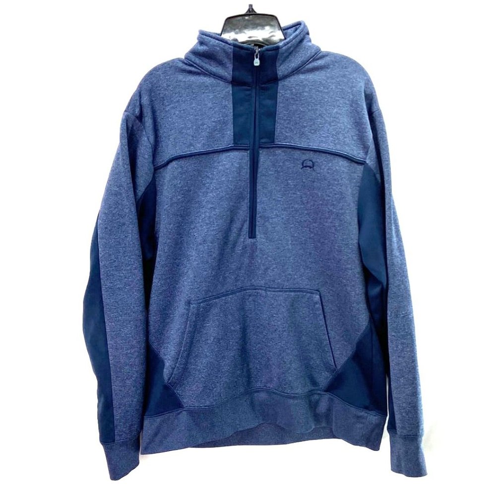 Cinch Women's Quarter Zip Hoodie Blue - Size Large
